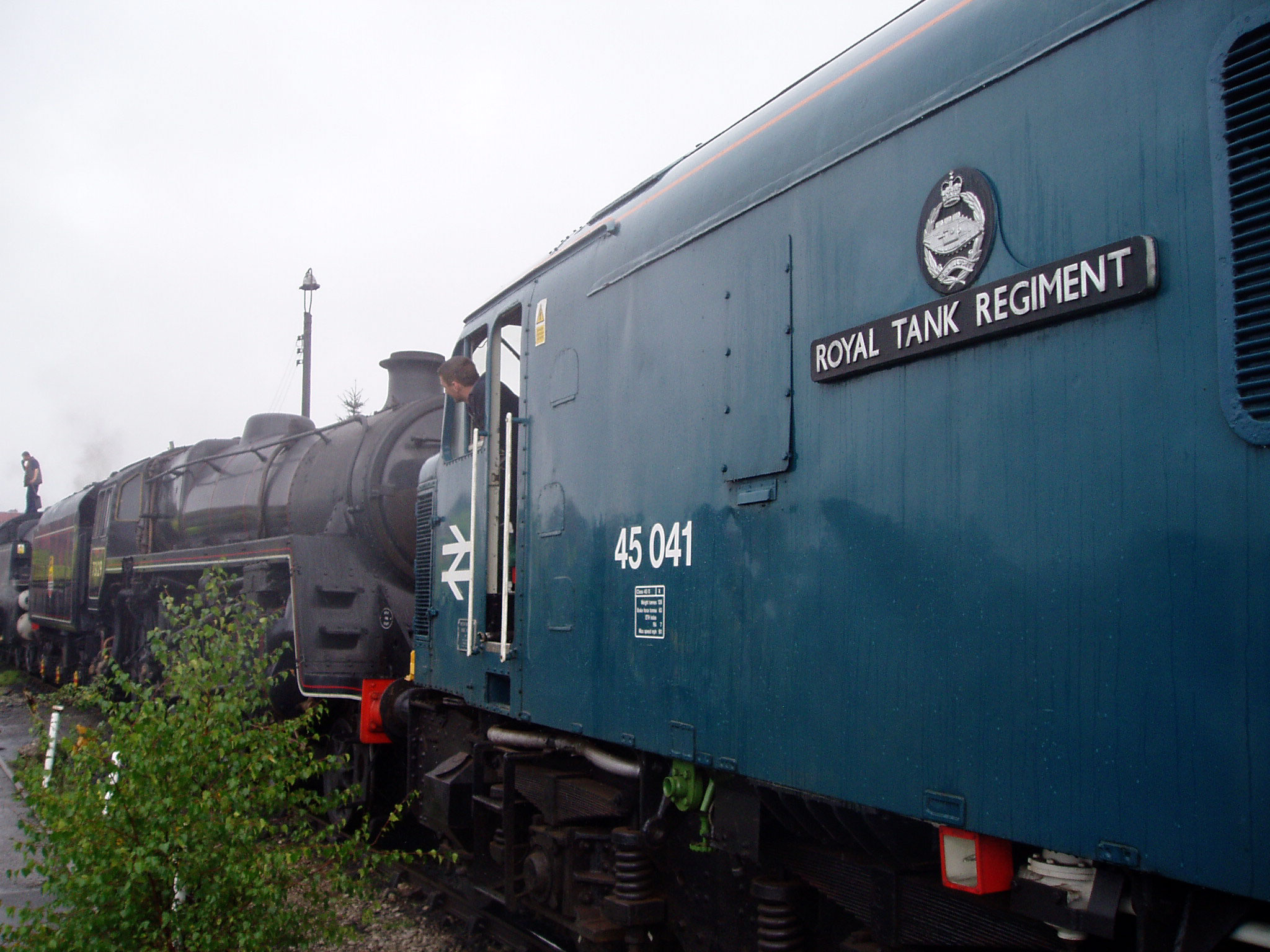 The loco at work at the Midland Railway Centre